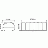 Kit réfrigéré à poser 62L Portes coulissantes L.1529mm mm AFI Collin-Lucy_1