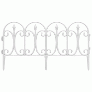 Vidaxl bordures de pelouse 17 pcs blanc 10 m pp 318294_1