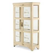 Meuble présentoir vitrifié - Francisco Segarra - 80x33xH130cm - étagères en bois avec verrou feuille_1