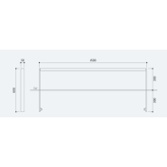 Barre accroche motos - Peu encombrant - Idéal pour deux-roues - Hauteur hors sol 300 mm - Longueur 1500 mm_1