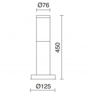 Borne lumineuse extérieure Abrego DOPO - IP44 - E27 11W - Acier inoxydable_1