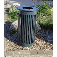 Corbeille de rue en acier galvanisé vigipirate