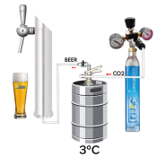 Frigo à fût pour bière - Hometap - Acier inoxydable, 120W, thermostat numérique, dégivrage automatique_1