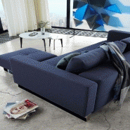 Canapé gigogne design Cassius Deluxe Excess Lounger - Innovation Living - Convertible lit 155x200 cm - Blue Mixed Dance_1