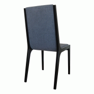 Lot de 2 chaises Seven en hêtre massif - design noir et gris - fabrication française_1