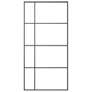 Vidaxl porte coulissante verre esg et aluminium 102,5x205 cm noir 151686_1