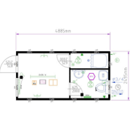 Bâtiment modulaire mixte - Bureau / sanitaire 12,5 m²_1
