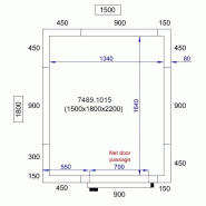 Chambre froide négative 1500X1800X2200 - 80mm Pro Line Combisteel_1