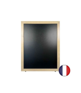 Chevalet stop trottoir sur patins - Cadre bois - 85 x 65 cm - Référence : LSTF83BRUT_1