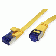 Cordon VALUE Cat.6A (Classe EA) F/UTP confectionné, plat, jaune, 3 m_1