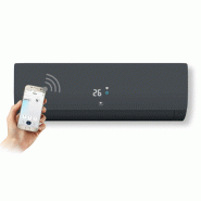 Ensemble Climatisation réversible Mono-split Nagano Murale Pure - Unité extérieure 4,2 kW et Unité intérieure murale noire_1