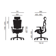 Fauteuil ergonomique ERGO - Technologie de haut niveau - Référence 7785 FR206 - Dossier haut avec support lombaire et têtière réglable_1