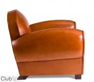 Fauteuil Club Grand Sologne - Fabrication artisanale en hêtre massif et cuir pleine fleur_1