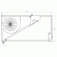 Hotte rectangulaire complètement équipée - P900 H460 - inox avec filtre labyrinthe et moteur centrifuge ERP2015_1