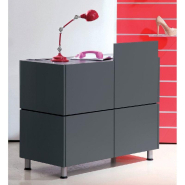 Structure comptoir caisse - Banko - L111xP53xH93cm - gris anthracite - aggloméré_1