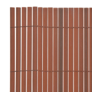 Vidaxl clôture de jardin double face pvc 90 x 300 cm marron 43625_1