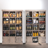 Buffet Héritage pin vieilli 12 cases 3 portes - L119xH200cm - Authentique et robuste_1