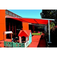 Pergola murale Storistes de France - aluminium, coffres intégrés, manoeuvre électrique et toile personnalisable_1