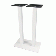 Piètement mange debout double acier blanc Entry -_1