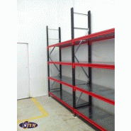 Rayonnage mi-lourd - stockage d'articles volumineux et charges moyennes - capacité jusqu'à 670 kg par niveau_1