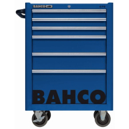 Servante classique C75 avec 6 tiroirs - bleu, 986 mm x 501 mm x 763 mm - Système Lock&Go - 1475K6BLUE_1