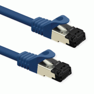 VALUE Cordon S/FTP (PiMF) Cat.8 (Classe I), fils tressés, LSOH, bleu, 3 m_1