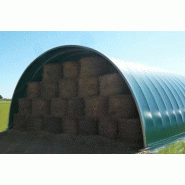 Tunnel de stockage / ouvert / structure en acier / couverture en pvc / avec fondation_2