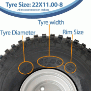 22x11.00-8 Knobby ATV Quad Trailer Kit Wheels Axles Swivel Hitch Max Load 310kgs_1