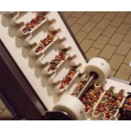 Bandes transporteuses modulaires en PVC - Märtens - avec profils trapézoïdaux et bordures ondulées_1