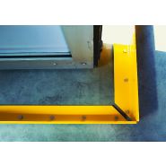 Butoirs de protection en acier - Fixation robuste - Hauteur 150 mm - Revêtement plastique jaune_1