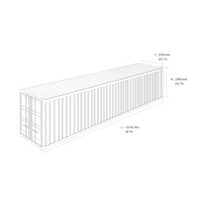 Conteneur maritime 40 pieds DRY - Longueur 12.00m - Surface 68m3 - idéal pour le transport et le stockage_1