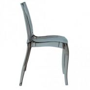 S6327TRY - Chaises empilables DUNE - Weber Industries - Polycarbonate gris transparent - Largeur 52 cm_1
