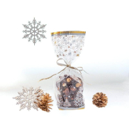 Sachet fond polypro décor Noël scintillant 12x4,8x27,5cm - par 100_1