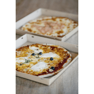 80 barquettes à pizza nomade - 290x290x35 mm - carton micro-cannelure ingraissable avec couvercle rPET_1