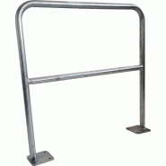 Barrière de sécurité acier inoxydable Ø 40 mm - platine 150 × 150 mm, finition grise - 1500 / Oui_1