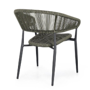 Chaise avec accoudoir Algaida anthracite/vert 62 x 64 x 76 cm - par 4_1