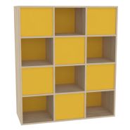 Meuble réversible : 12 cases - Ref R.H1401203-12C - Dimensions L1160mm x H1345mm x P452mm - Pour crèches et collectivités