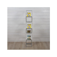 Présentoir pliable en aluminium pour documents format A4 - 150 x 30 cm - Référence : ZIGZAG_1