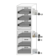 Armoire de sécurité anti-feu S-CLASSIC-90 modèle S90.196.060.MH.WDAS - Réf 30353-005-33837 - Type 90 conforme NF EN 14470-1_1