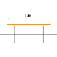 Banc public Brahe réf 8042477 - Hags - 1800 mm de longueur - Montage en 1 heure_1