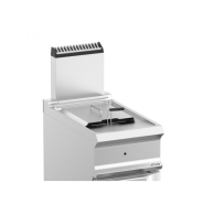 Friteuse gaz 14 Litres sur placard MBM - FRG74A - acier inoxydable avec filtration et contrôle thermostatique_1