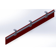 Support 1200 mm fixation pour bavettes de convoyeur à bande_1