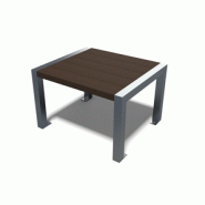 Table basse de pique-nique élégante - métal et plastique-composite - livrée montée - réf. 43.9.G_2