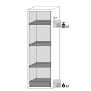 Armoire de sécurité S-CLASSIC-90 S90.196.060.WDAS - Réf 30228-001-33661 - Type 90 avec portes battantes, serrure et bac de rétention_1