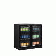 Arrière bar réfrigéré 2 portes DB201H noir TEFCOLD_1