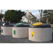 Borne d'apport volontaire semi-enterrée - 3 à 5 m³ - cuve en PEHD ou béton - finition personnalisable_1