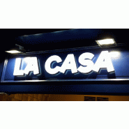 Enseigne logo lumineux en Plexiglass chants et face avant - Bleu_1