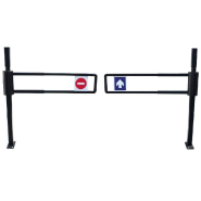 Portillon mécanique simple gauche 70/90 cm noir époxy_1