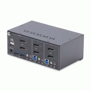 Switch KVM 2 Ports pour Deux Moniteurs, 4K60Hz, 2 Ports USB 5Gbps, 2 Ports USB 2.0 HID - Commutateur_1