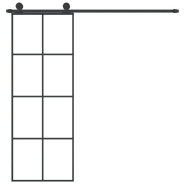 Vidaxl porte coulissante avec kit de quincaillerie 76x205 cm verre esg 3152140_1